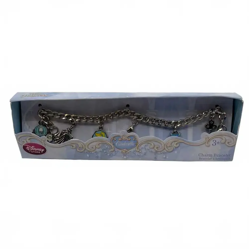 Disney Silver Cinderella Charm Bracelet | Kids OS Regular